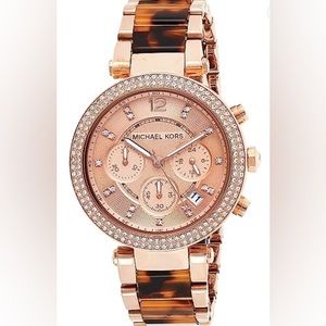 Michael Kors Parker Rose Gold & Tortoise Watch